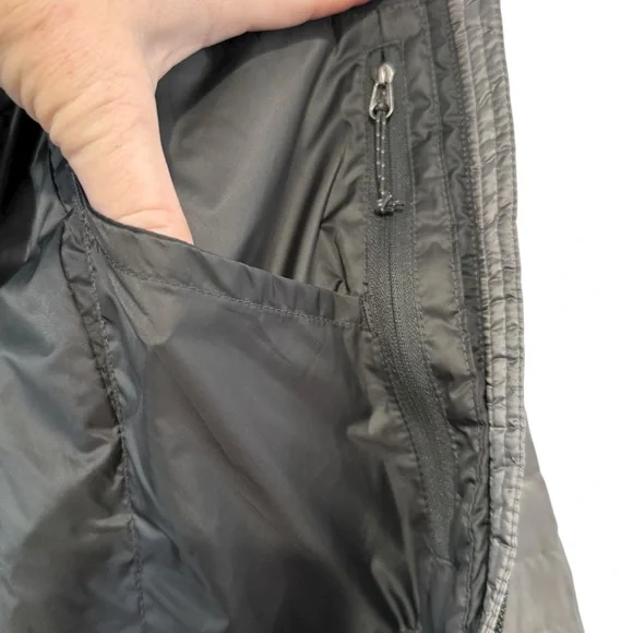 Eddie Bauer XS Gray Microlight Down Puffer Parka Stadium Coat Winter Jacket